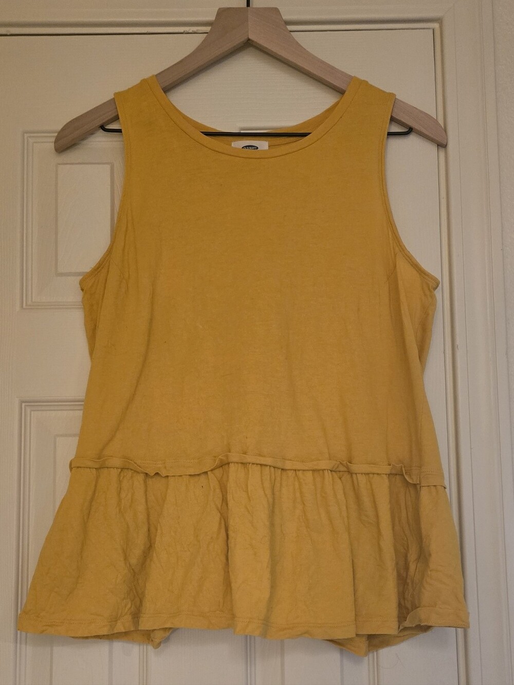 Yellow Ruffled Tank Top